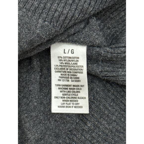 Aeropostale Mens Sz L Gray V-Neck Sweater With Blue Logo - Picture 3 of 6